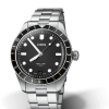 Oris Divers Sixty-Five 12H Calibre 400 med sort tallskive og stål lenke. Referanse: 01 400 7772 4054-07 8 20 18 / 40077724054MB.
