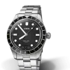Oris Divers Sixty-Five 12H Calibre 400 med sort tallskive og stål lenke. Referanse: 01 400 7772 4054-07 8 20 18 / 40077724054MB.