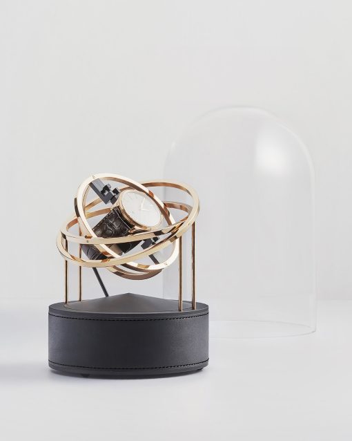 Bernard Favre Planet - Gold Rings, Black Base & Black Leather