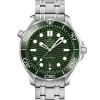 Omega Seamaster Diver 300M Co-Axial Master Chronometer 42MM. Green dial on steel bracelet. Reference: 210.30.42.20.10.001