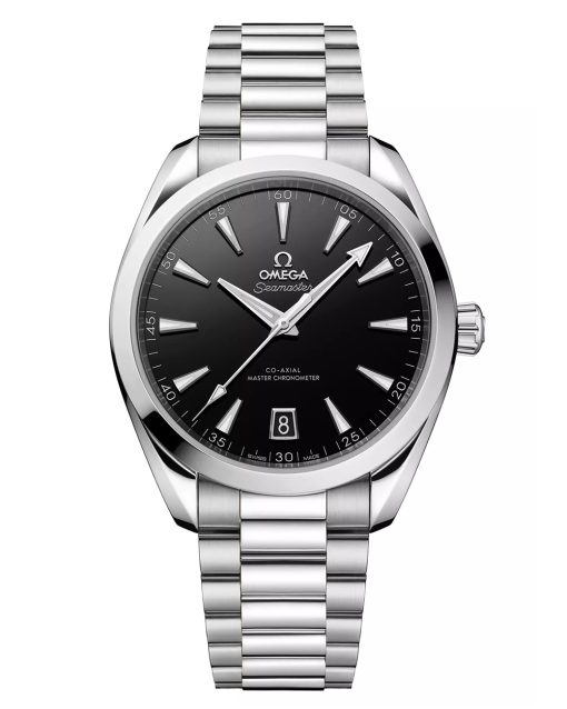 Produktbilde av Omega Seamaster Aqua Terra 150M 41MM med sort urskive på stållenke. Ref. O22010412101002.