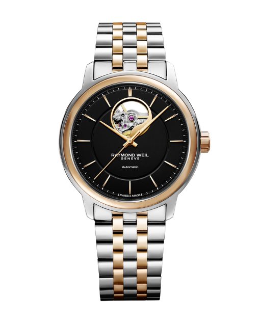 Raymond Weil Maestro Men's Automatic Visible Balance Wheel Two-Tone Bracelet Watch 40mm - 2227-SP5-20021
