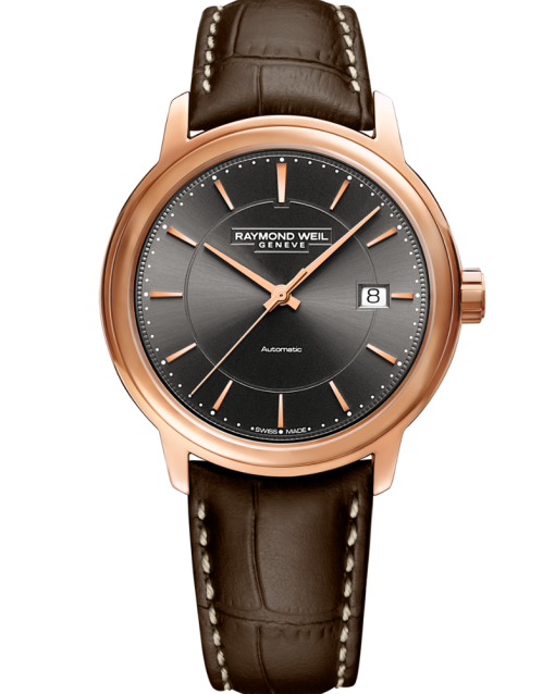 Raymond Weil Maestro Men's Rose Gold Automatic Date Watch 39.5 mm - 2237-PC5-60011