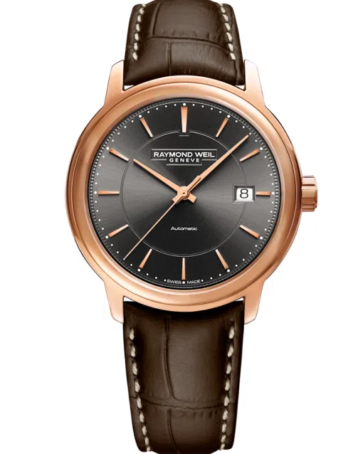 Raymond Weil Maestro Men's Rose Gold Automatic Date Watch 39.5 mm - 2237-PC5-60011