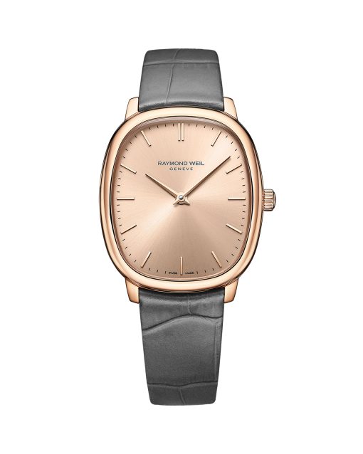 Produktbilde av Raymond Weil Toccata Heritage 38mm med kobber urskive på grå skinnrem. Ref. 2280-PC5-80001