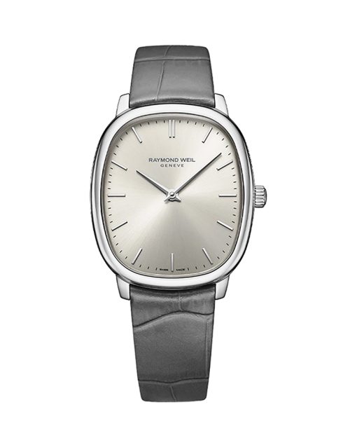Produktbilde av Raymond Weil Toccata Heritage 38mm med grå urskive på grå skinnrem. Ref. 2280-STC-64001.