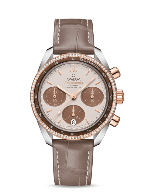 Omega Speedmaster 38 Co‑Axial Chronograph 38 mm "Cappuccino". Referanse: 324.28.38.50.02.002