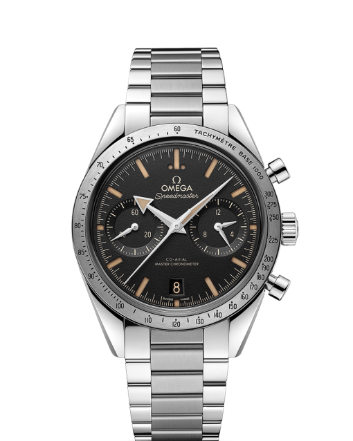 SPEEDMASTER '57 CO‑AXIAL MASTER CHRONOMETER CHRONOGRAPH 40.5 MM. Steel bracelet & black dial.