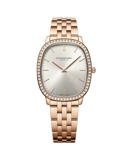 Produktbilde av Raymond Weil Toccata Heritage 36mm med sølv urskive på stållenke. Ref. 5280-P5S-64001.