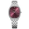 Produktbilde av Raymond Weil Toccata Heritage 36mm med rød urskive på stållenke. Ref. 5280-STS-45001.