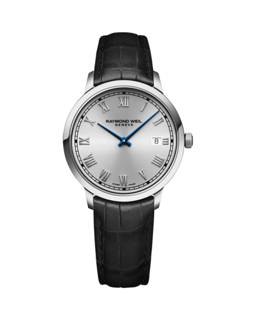 Produktbilde av Raymond Weil Toccata 39mm med sølv urskive på skinnrem. Ref. 5485-STC-00658.