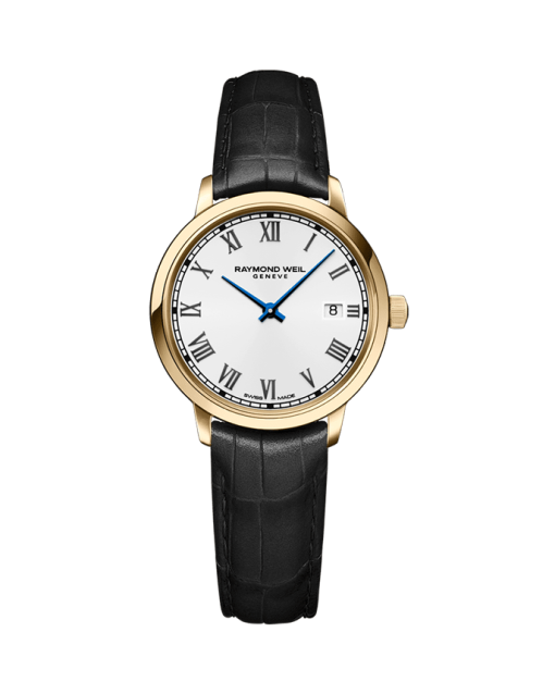 Produktbilde av Raymond Weil Toccata 29mm med hvit urskive på skinnrem. Ref. 5985-PC-00359.