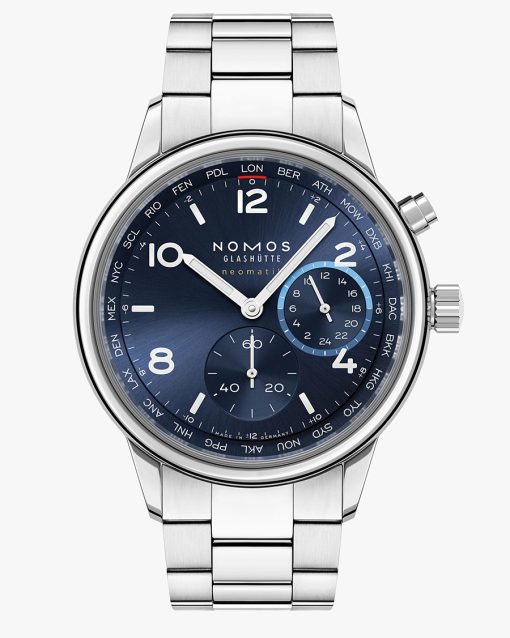 NOMOS Glashütte Club Sport Neomatik Worldtimer Blue
