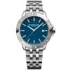 Produktbilde av Raymond Weil Tango Classic Men's Quartz 41mm med blå urskive på stållenke. Ref. 8160-ST-50041.