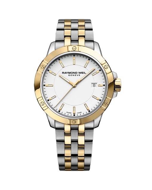 Produktbilde av Raymond Weil Tango Classic Men's Quartz med hvit urskive på stållenke. Ref. 8160-STP-30041.