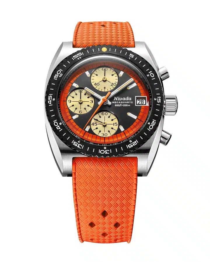 Nivada Grenchen Autochron Orange Mecaquartz - Bilde 5