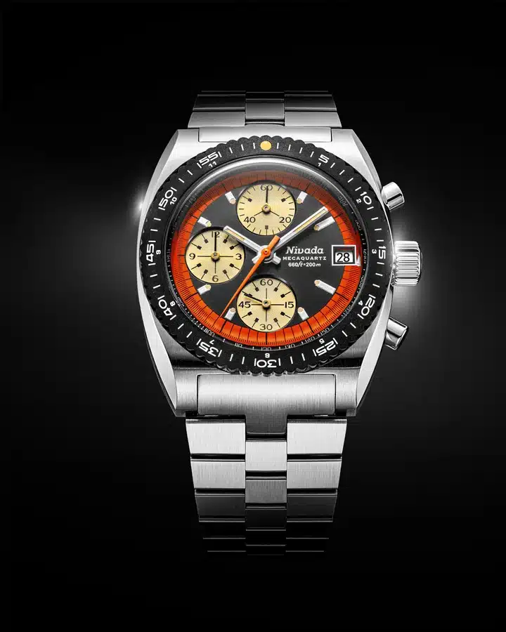 Nivada Grenchen Autochron Orange Mecaquartz - Bilde 3