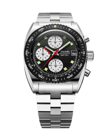 Nivada Grenchen Autochron Reverse Panda Mecaquartz