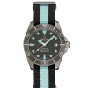 Produktbilde av Certina DS Action Diver 38mm med grå urskive på sort og blå tekstilrem. Ref. C032.807.48.081.00.