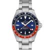 Produktbilde av Certina DS Action GMT Powermatic 80 med blå urskive på stållenke. Ref. C032.929.11.041.00.