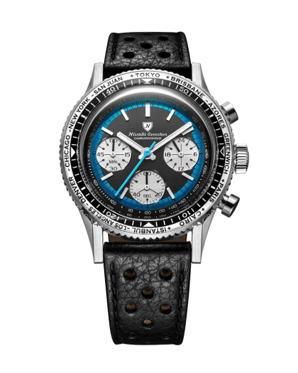 Nivada Grenchen Chronoking Mechaquartz Racing Blue - Bilde 15