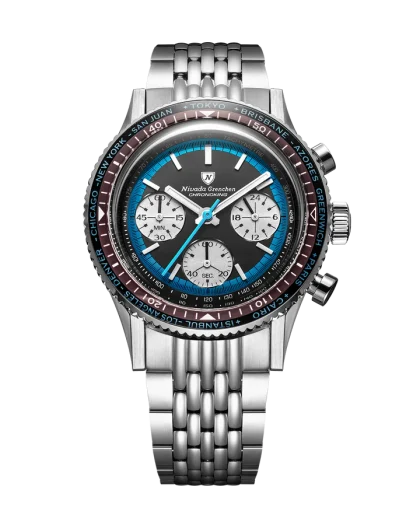 Nivada Grenchen Chronoking Mechaquartz Racing Blue - Bilde 4