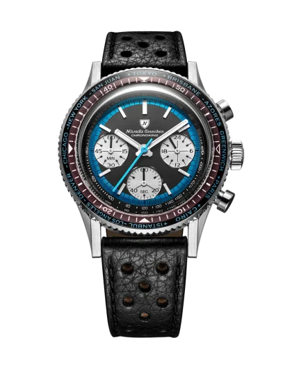 Nivada Grenchen Chronoking Mechaquartz Racing Blue - Bilde 9