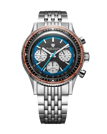 Nivada Grenchen Chronoking Mechaquartz Racing Blue - Bilde 5