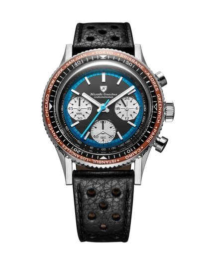 Nivada Grenchen Chronoking Mechaquartz Racing Blue - Bilde 13
