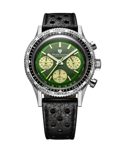 Nivada Grenchen Chronoking Mechaquartz Racing Green - Bilde 10