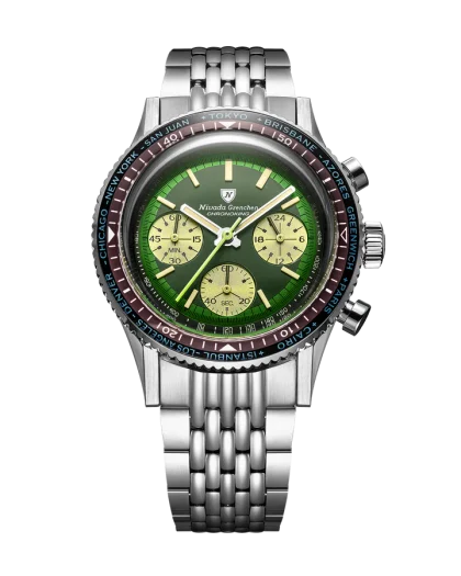 Nivada Grenchen Chronoking Mechaquartz Racing Green - Bilde 5