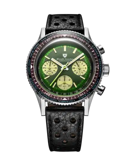 Nivada Grenchen Chronoking Mechaquartz Racing Green - Bilde 12