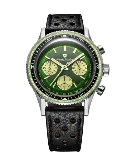 Nivada Grenchen Chronoking Mechaquartz Racing Green - Bilde 13