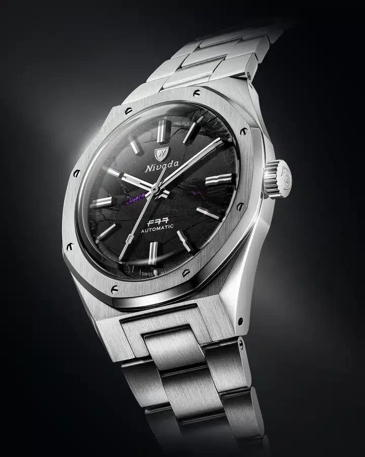 Nivada Grenchen F77 MKII Shungite Black - 100 Years - 38MM - Bilde 2