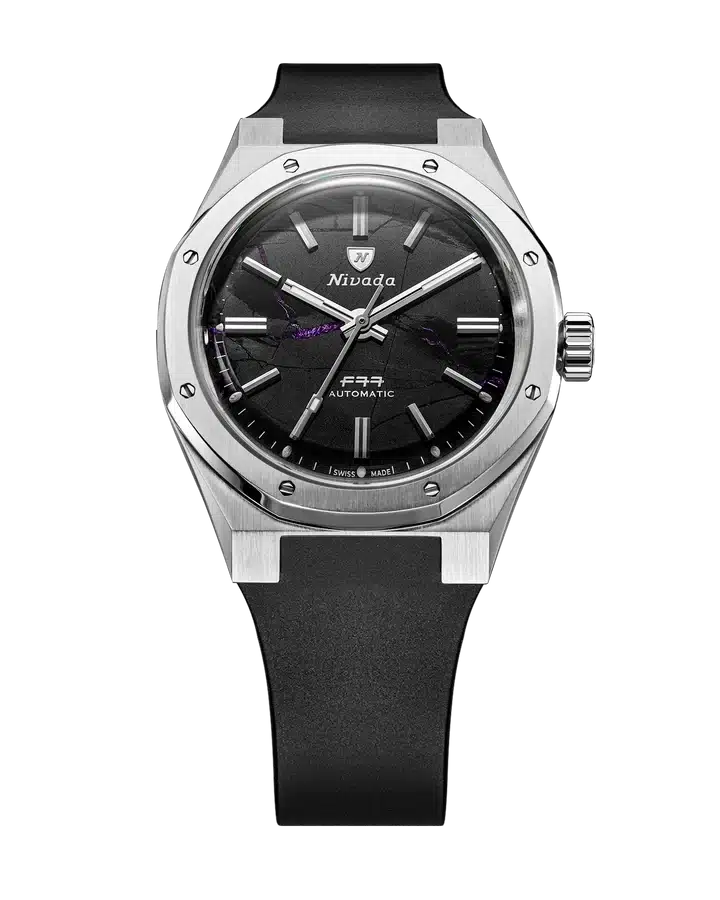 Nivada Grenchen F77 MKII Shungite Black - 100 Years - 38MM - Bilde 7