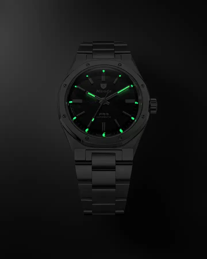 Nivada Grenchen F77 MKII Shungite Black - 100 Years - 38MM - Bilde 5