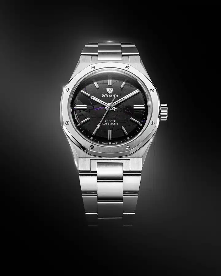Nivada Grenchen F77 MKII Shungite Black - 100 Years - 38MM - Bilde 4