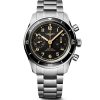 Produktbilde av Longines Spirit Pilot Flyback 40mm med sort urskive på stållenke. Ref. L3.721.4.53.6.