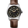 Produktbilde av Longines Spirit Pilot 39mm med sort urskive på skinnrem. Ref. L3.809.4.53.2.