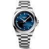 Produktbilde av Longines Conquest 41mm med blå urskive på stållenke. Ref. L3.830.4.97.6.