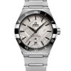 Produktbilde av Omega Constellation 41mm med grå urskive på stållenke. Ref. O13130412199001.