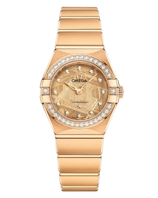 Produktbilde av Omega Constellation Yellow Gold 28mm med gull urskive og gull lenke. Ref. O13155256099003.