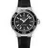 Produktbilde av Omega Planet Ocean 600M 42mm med sort urskive på sort gummirem. Ref. O21732422101001