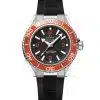 Produktbilde av Omega Planet Ocean 600M 42mm med sort urskive på sort gummirem. Ref. O21732422101003