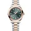 Produktbilde av Omega Seamaster Aqua Terra 150M 30mm med grønn urskive på stållenke. Ref. O22020302010002.