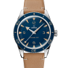 Produktbilde: Omega Seamaster 300 Co-Axial Master Chronometer 41mm. Stålkasse med beige lærrem. Blå skive. Referanse 234.32.41.21.03.001