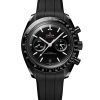 Produktbilde av Omega Speedmaster Dark Side of the Moon 44mm med sort urskive på sort gummirem. Ref. O31092445101004.