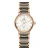 Produktbilde av Rado Centrix Automatic med hvit urskive på stål og keramikk lenke. Ref. R30019012.