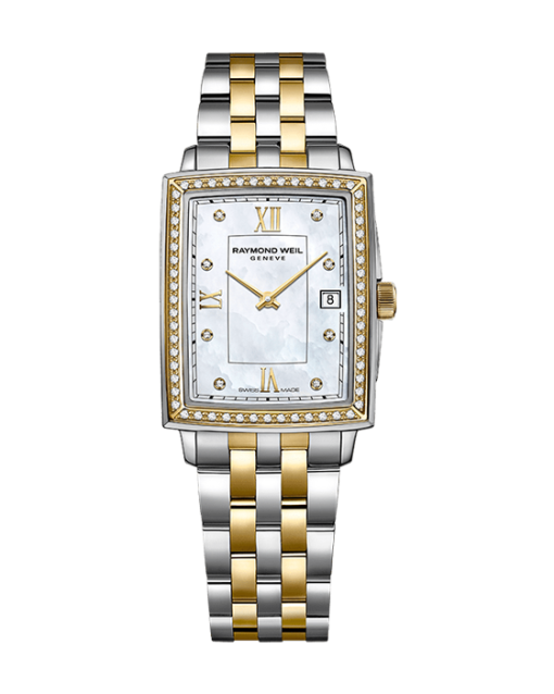 Produktbilde av Raymond Weil Toccata Ladies Rectangular 23x28mm med perlemor urskive på såtllenke. Ref. 5925-SPS-00995.
