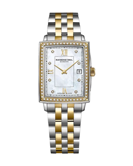 Produktbilde av Raymond Weil Toccata Ladies Rectangular 23x28mm med perlemor urskive på såtllenke. Ref. 5925-SPS-00995.